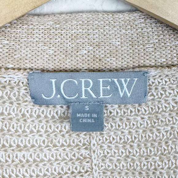 J. Crew Relaxed Cotton Linen Blend Cardigan Sweater Size Small - Picture 3 of 6